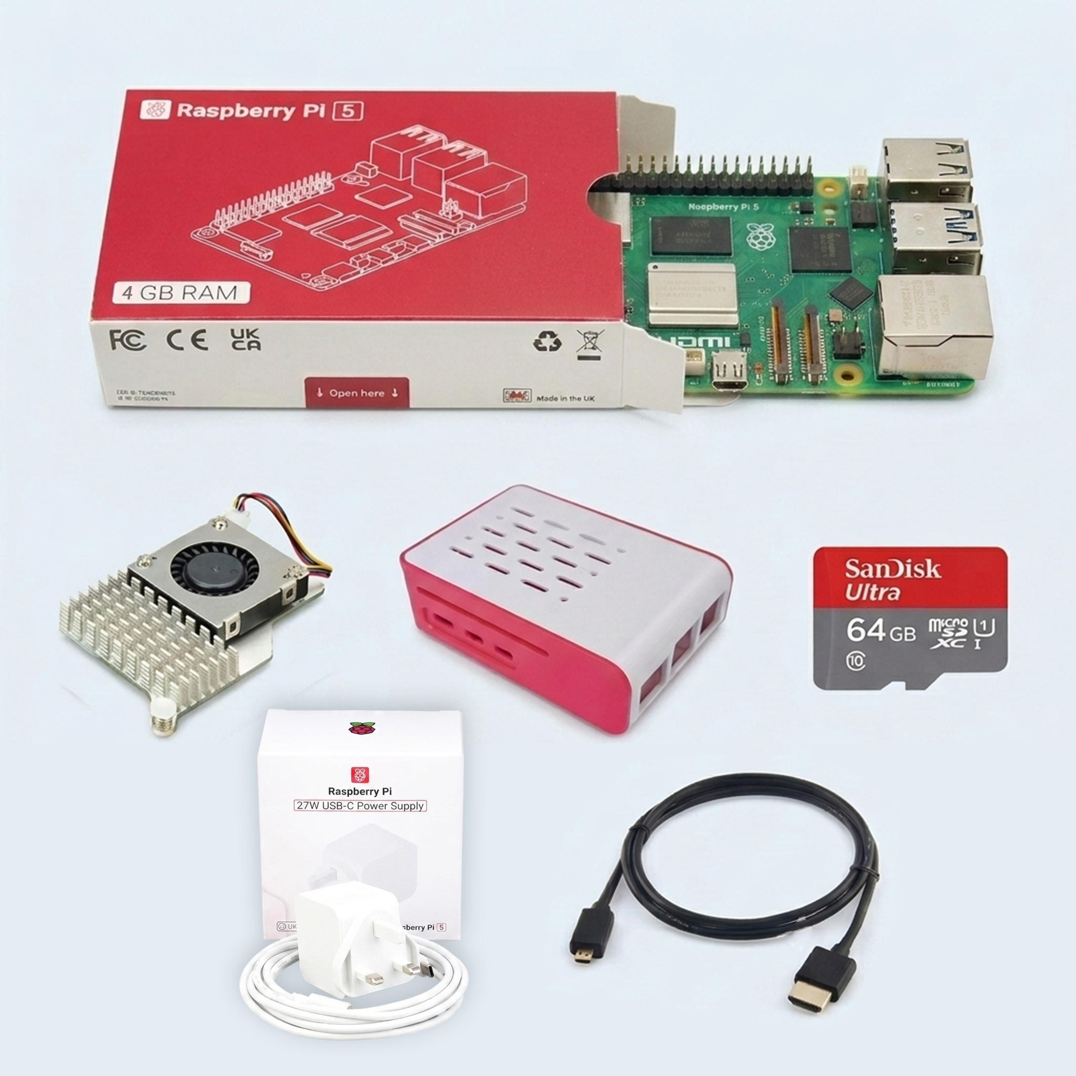 Raspberry Pi 5 4GB KIT Raspberry Pi 5 (4GB RAM) Complete Starter Kit