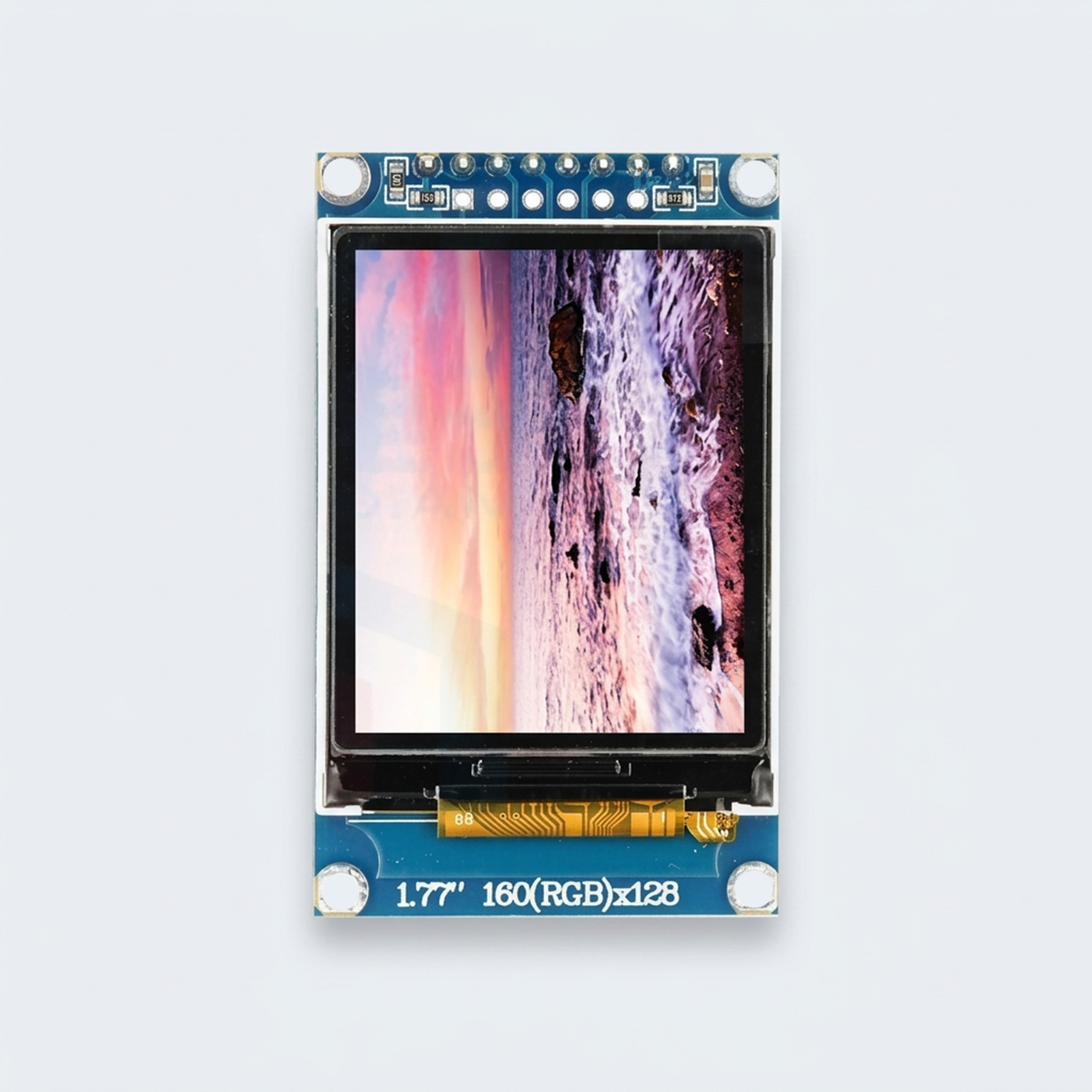 1.77-Inch Full-Color TFT LCD Display – ST7735S Resolution of 128×160 شاشة TFT LCD ملونة مقاس 1.77 بوصة – ST7735S