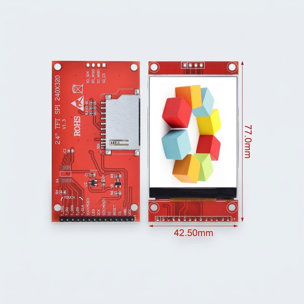 2.4-Inch Full-Color TFT LCD Touchscreen – ST7789V (3) شاشة TFT LCD ملونة 2.4 بوصة تعمل باللمس – ST7789V