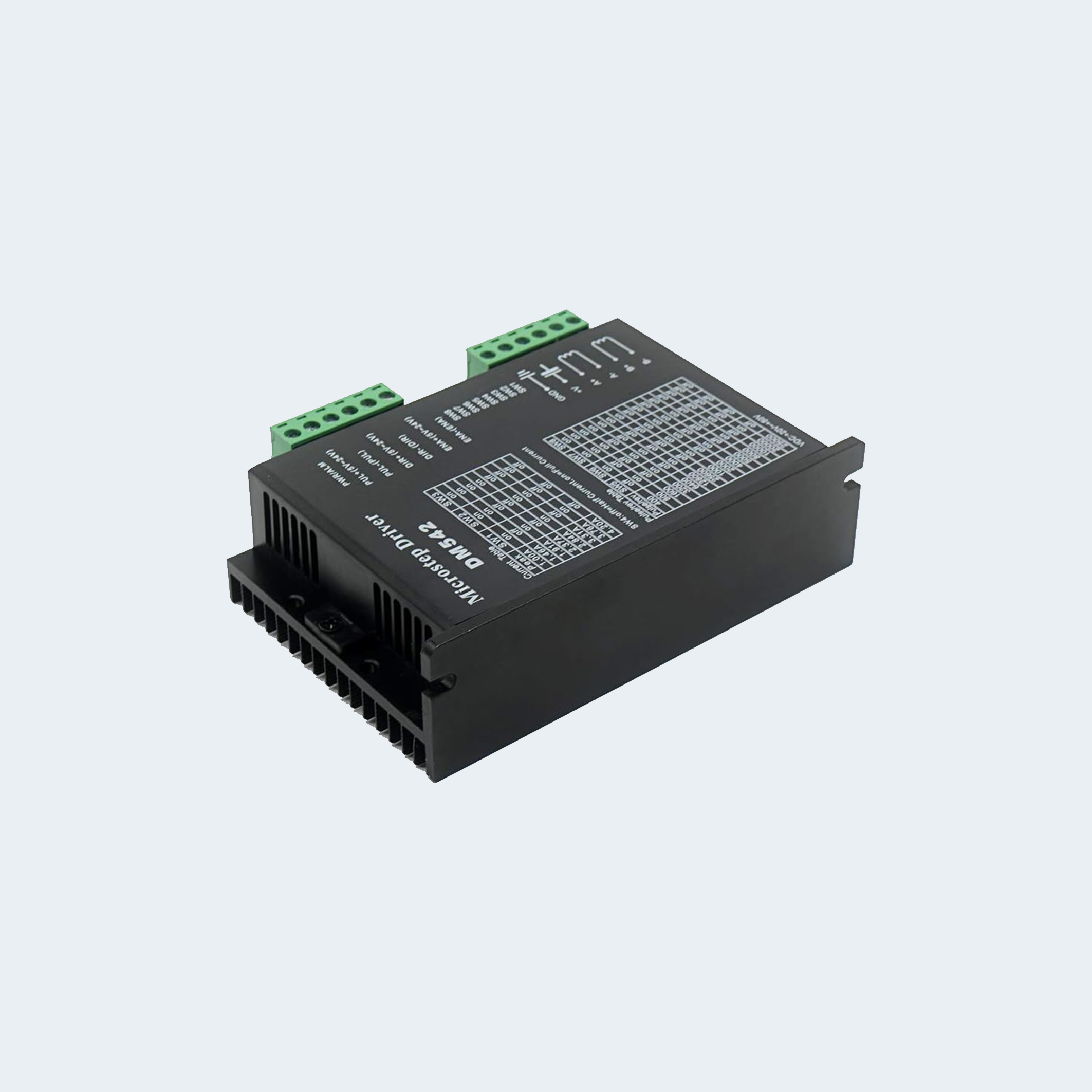 CNC Digital Microstep driver DM542 Stepper Motor Controller 2-phase Digital Stepper Motor Driver 20-50V DC Max 4.2A for Nema 17, Nema 23 and Nema 34 series stepper motor (3) CNC Digital Microstep driver DM542 Stepper Motor Controller 2-phase Digital Stepper Motor Driver 20-50V DC Max 4.2A for Nema 17, Nema 23 and Nema 34 series stepper motor